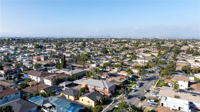 an aerial view of a city with lots of residential buildings