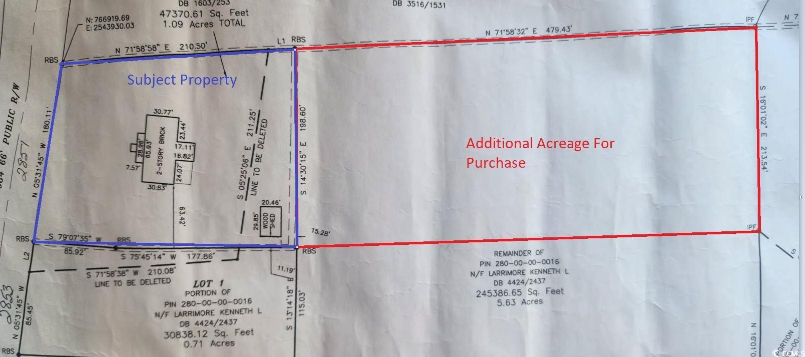 2851 Highway 984 Galivants Ferry, SC 29544 - Photo 23 of 23 Map / location featuring property parcel outlined