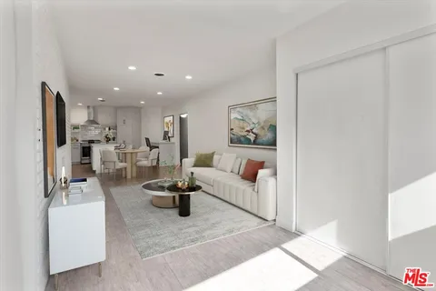 a view of a kitchen with a sink