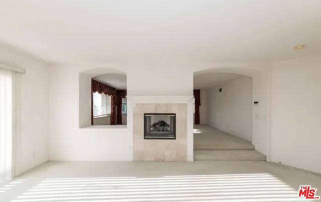 a view of a livingroom with a fireplace