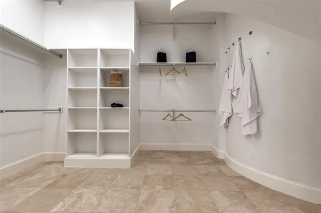 a view of a walk in closet