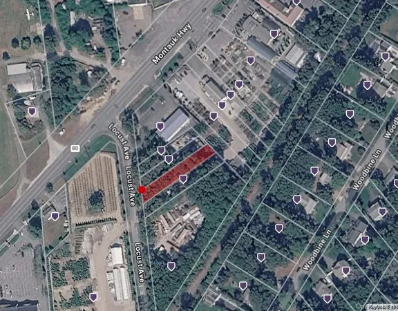 an aerial view of a multi story building