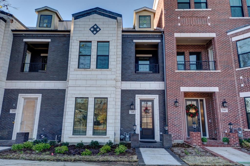 front view of a brick house