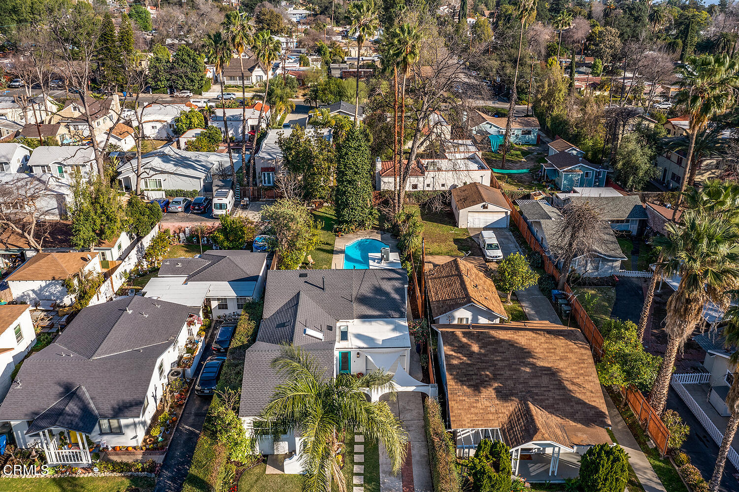 2040 North Madison Avenue Altadena, CA 91001 - Photo 51 of 53 an aerial view of residential houses with outdoor space