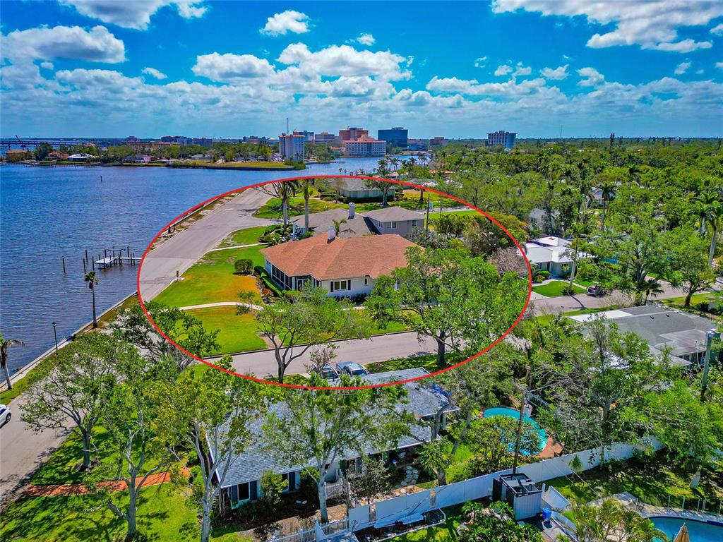 2305 Riverview Boulevard Bradenton, FL 34205 - Photo 15 of 71 an aerial view of residential houses with outdoor space and river view