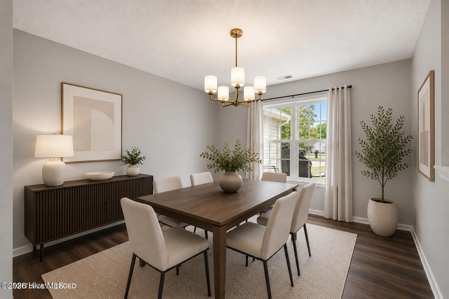 619 Fox Ridge Court Havelock, NC 28532 - Photo 8 of 42 formal dining room virtually staged