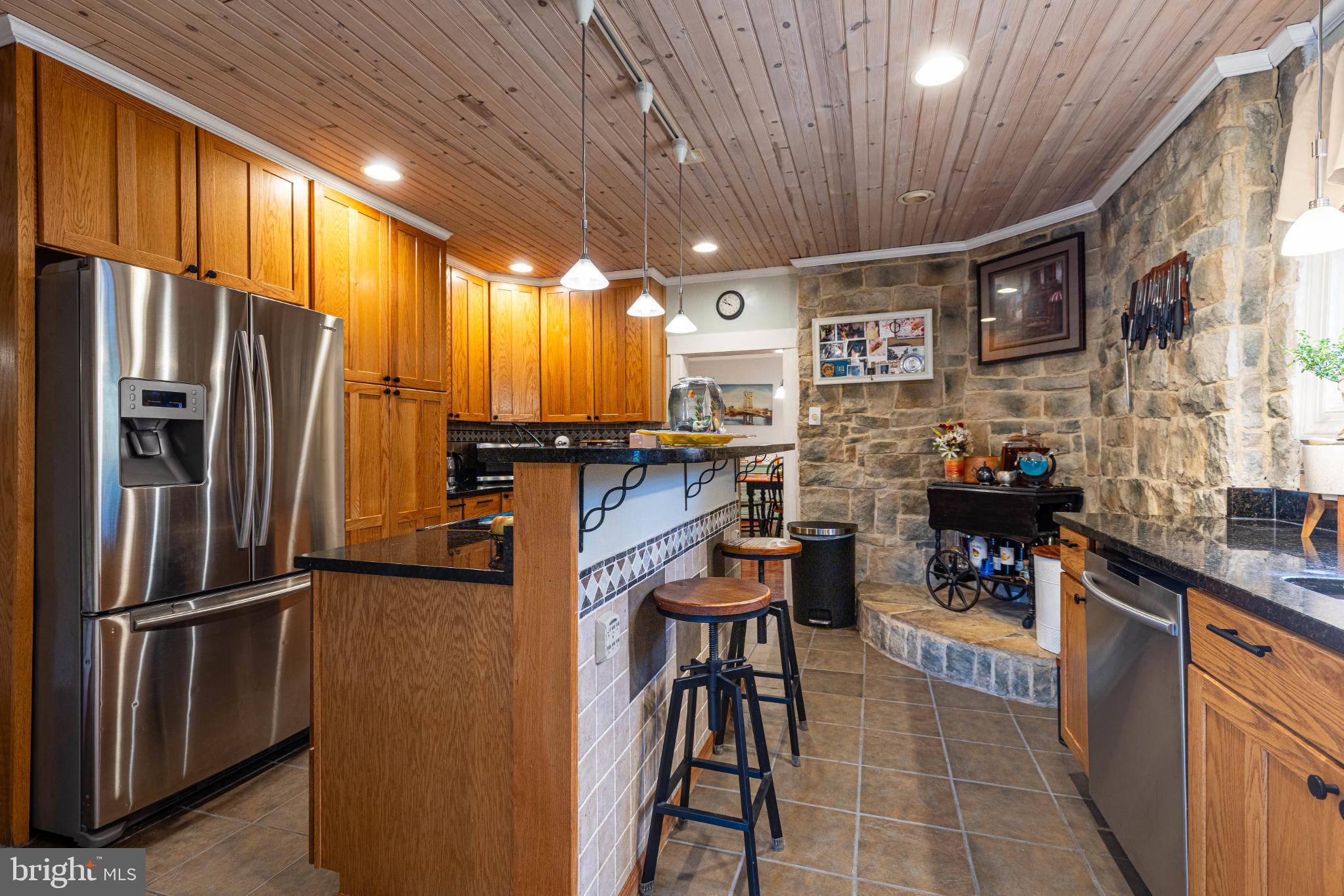 27 Hebb Road Hagerstown, MD 21740 - Photo 13 of 29 Charming kitchen with rustic stone accents.