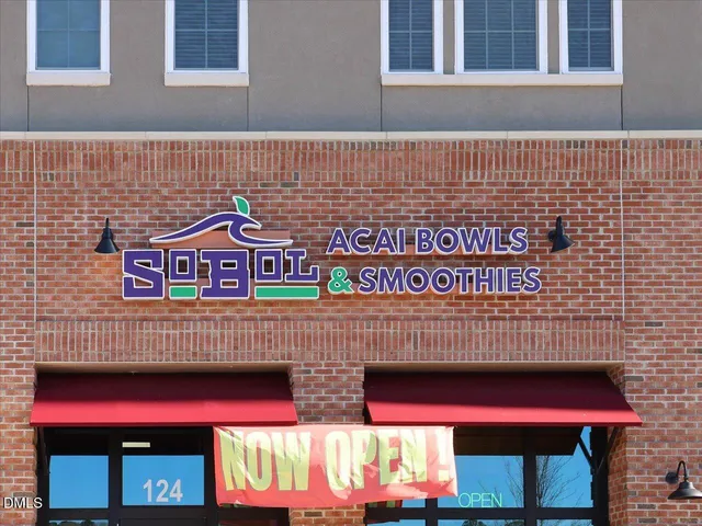 a front view of a building