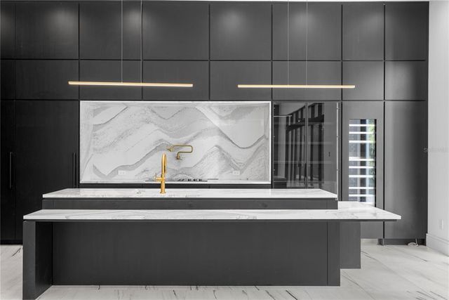 a living room with large window