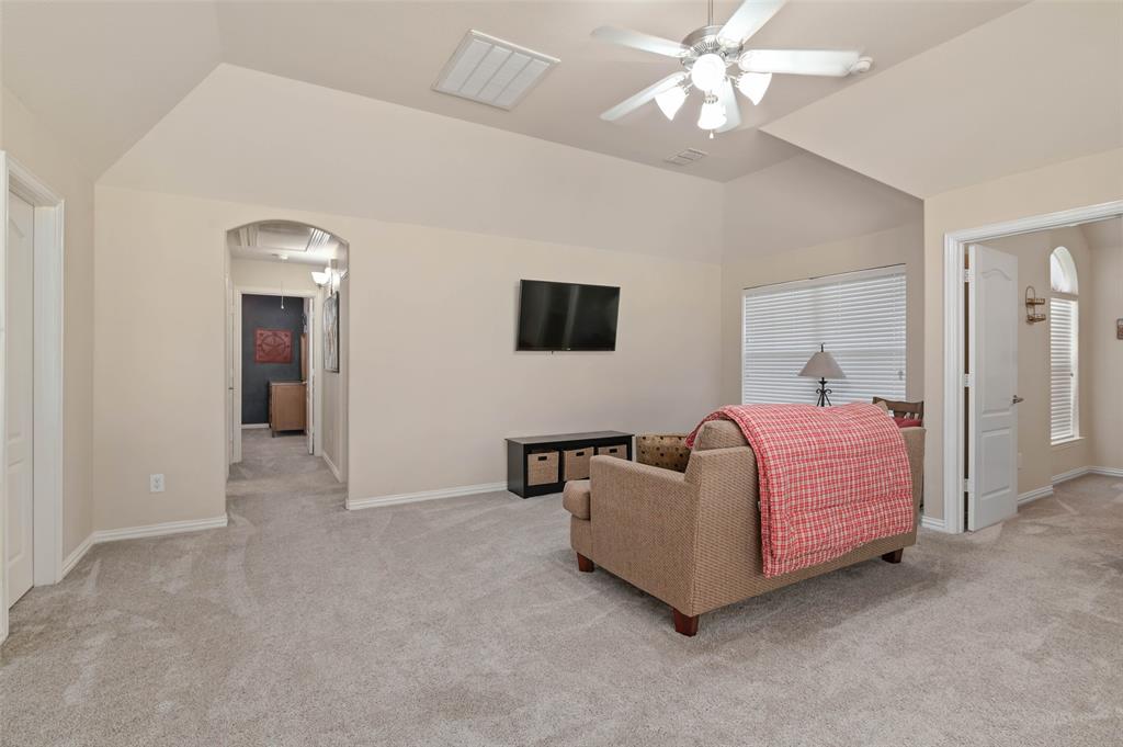 1100 Durango Circle Shady Shores, TX 76208 - Photo 21 of 39 a living room with furniture and a ceiling fan