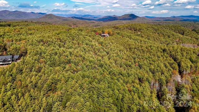 a view of a sky from a yard