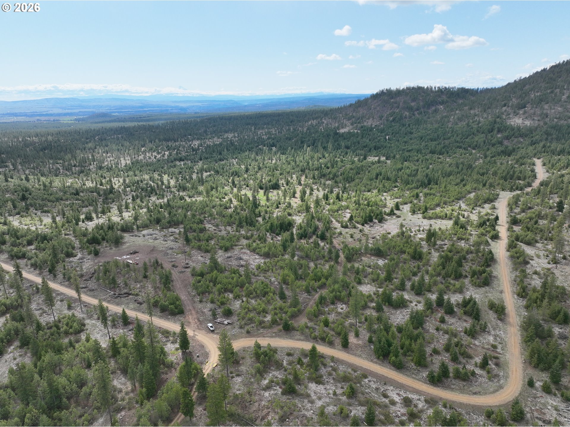 a view of city and mountain