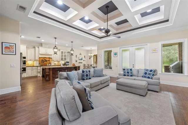 a view of a yard and a trees