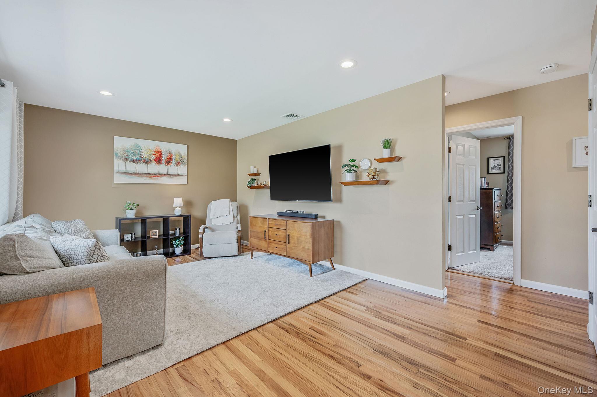 46 Sheldon Place Commack, NY 11725 - Photo 5 of 32 a living room with furniture and a flat screen tv