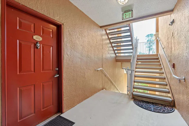 a view of a entryway door of a house