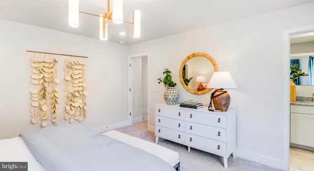 a close view of a sink and a bed