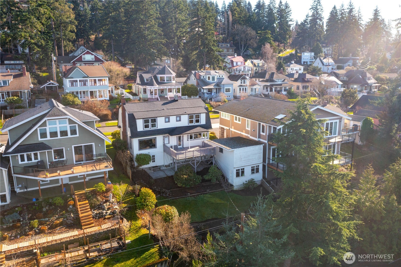 322 South Forest Street Bellingham, WA 98225 - Photo 34 of 34 an aerial view of a residential apartment building with a yard