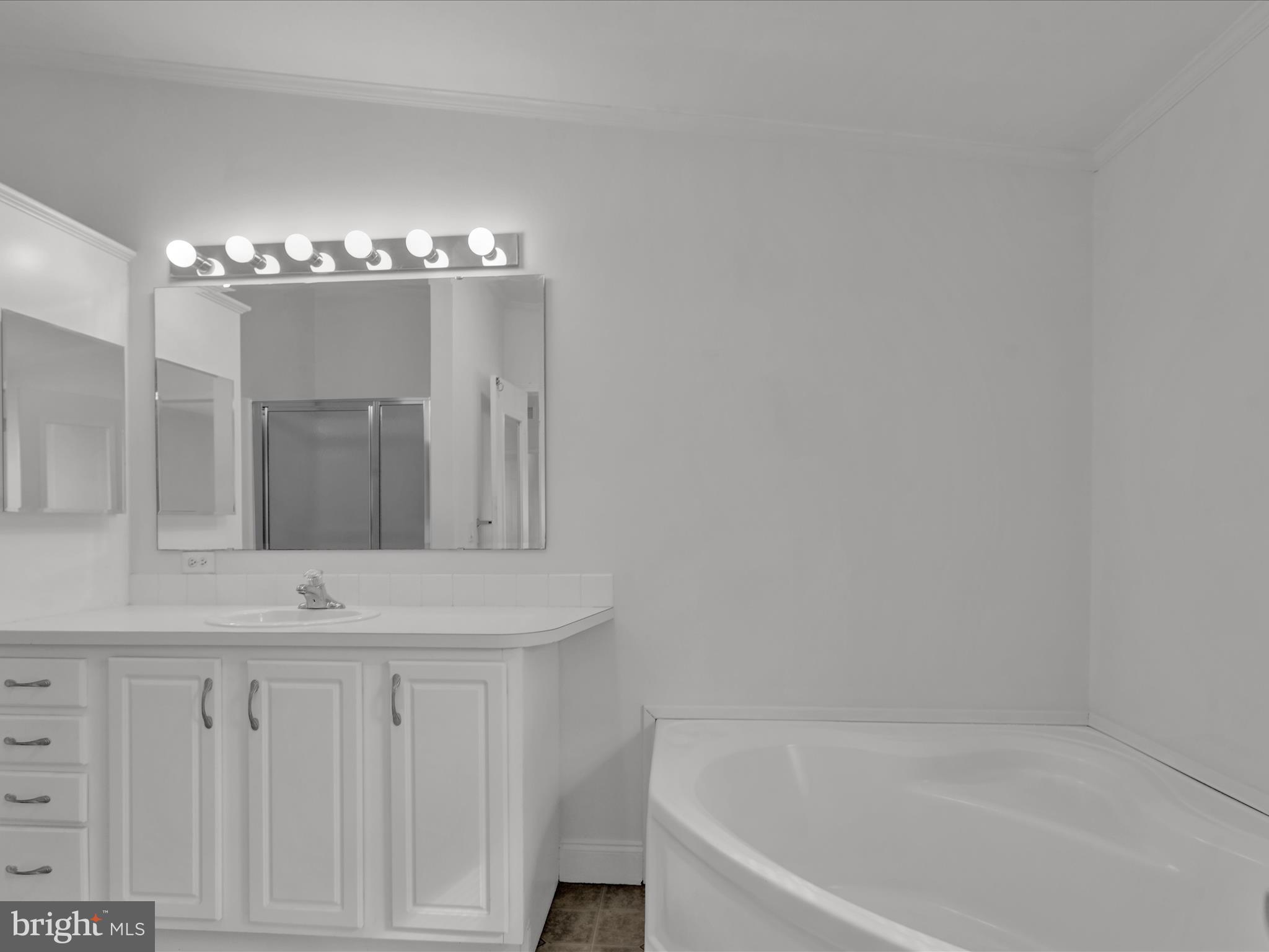 25 Random Road Douglassville, PA 19518 - Photo 32 of 41 a bathroom with a granite countertop bathtub sink vanity and mirror