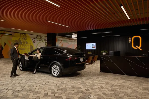 a car parked in a room