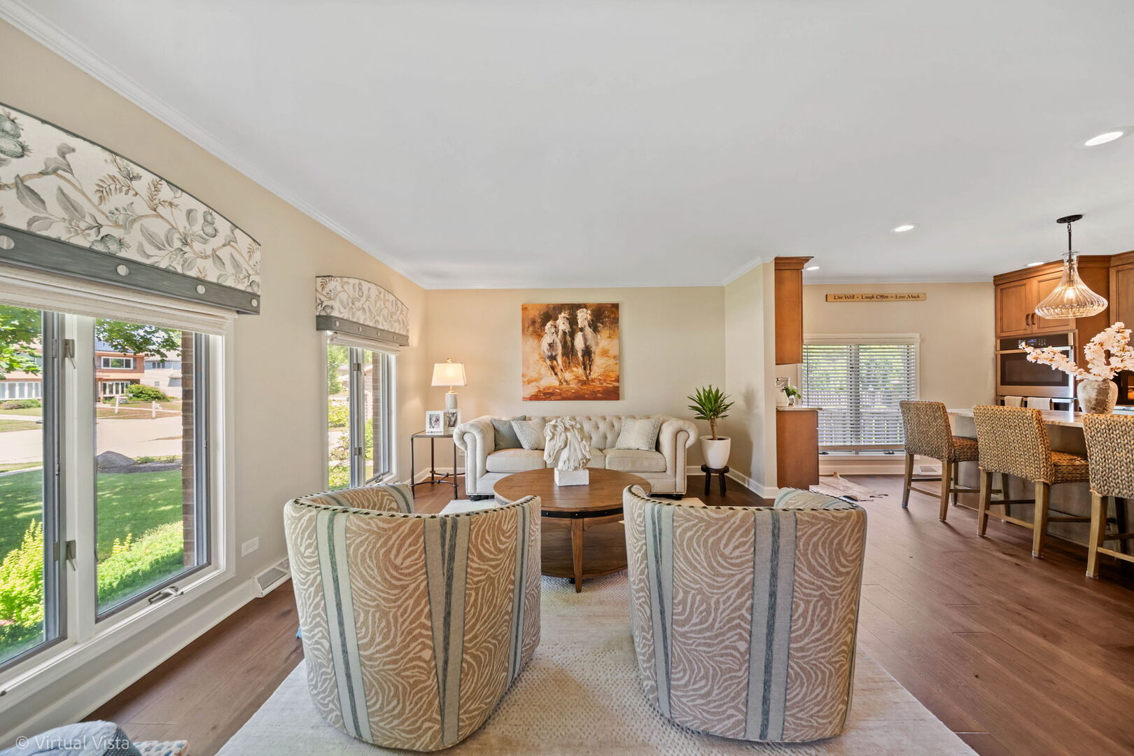 506 South Raven Road Shorewood, IL 60404 - Photo 7 of 37 a living room with furniture a large window and wooden floor