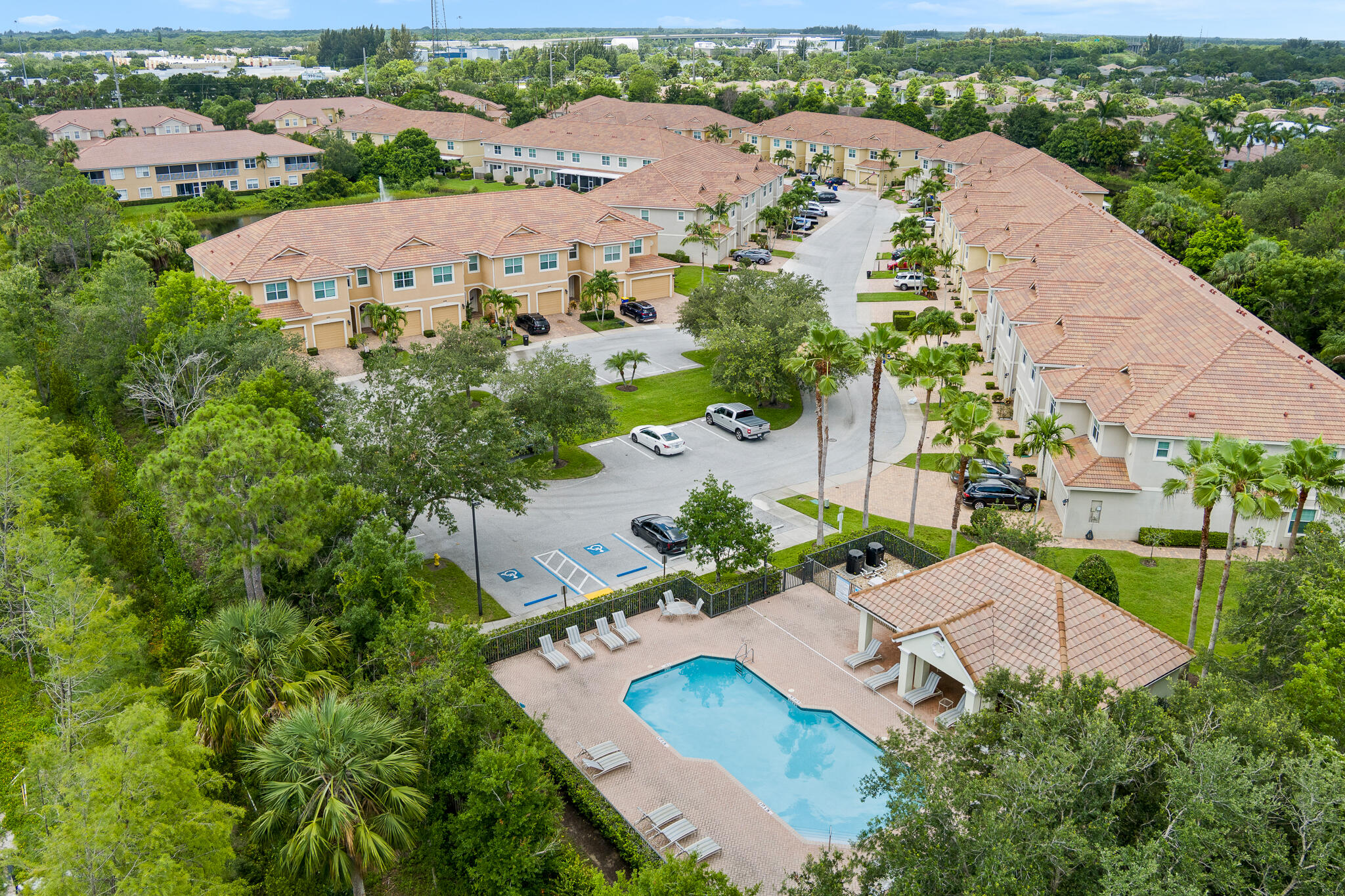 524 Southwest Glen Crest Way Stuart, FL 34997 - Photo 39 of 43 an aerial view of a house with a garden