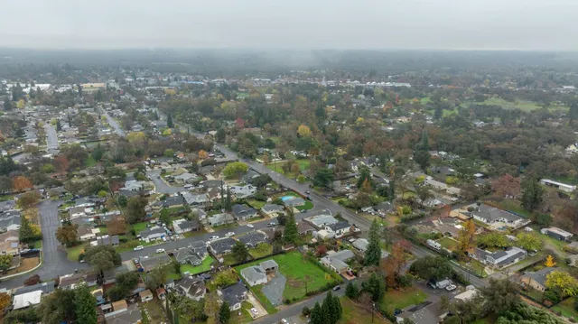 an aerial view of multiple house