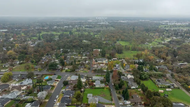 an aerial view of multiple house