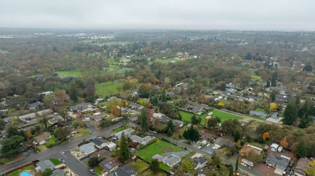an aerial view of multiple house