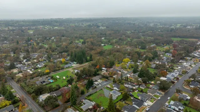 an aerial view of multiple house