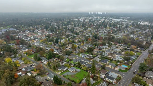 an aerial view of multiple house