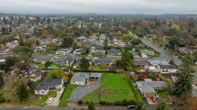 an aerial view of a city with lots of residential buildings
