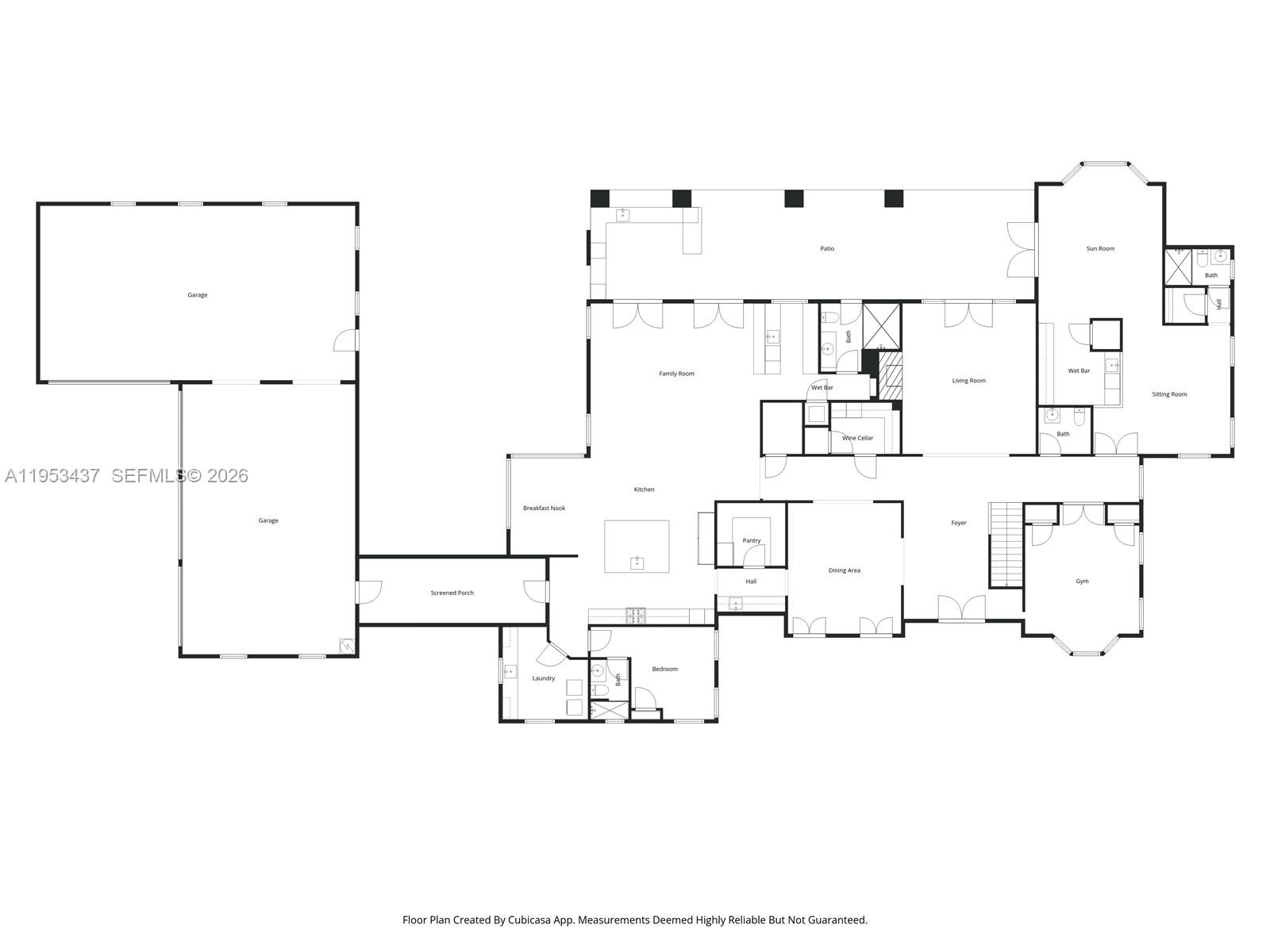 5865 Southwest 96th Street Pinecrest, FL 33156 - Photo 31 of 32 a picture of floor plan