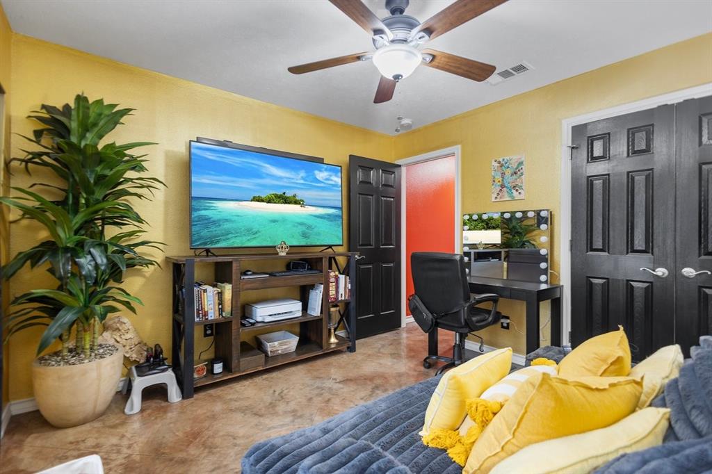 202 Spring Valley Queen City, TX 75572 - Photo 23 of 35 Home office featuring a ceiling fan