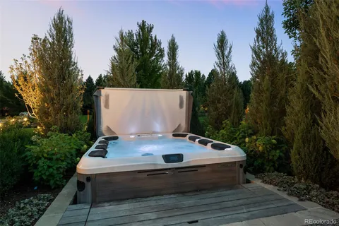 a view of a backyard with trees