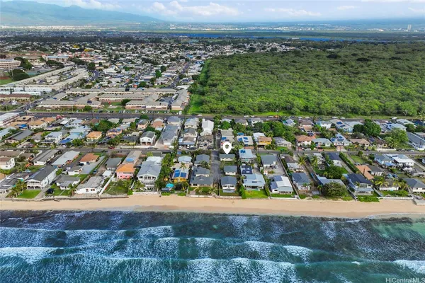 an aerial view of multiple house