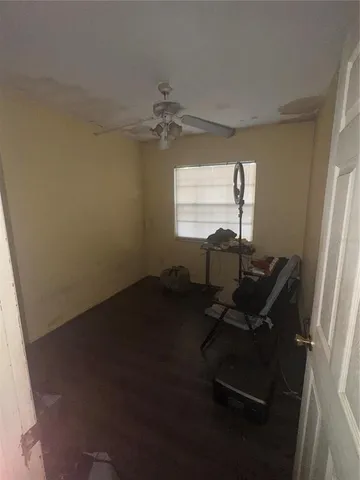 a workspace with furniture and window