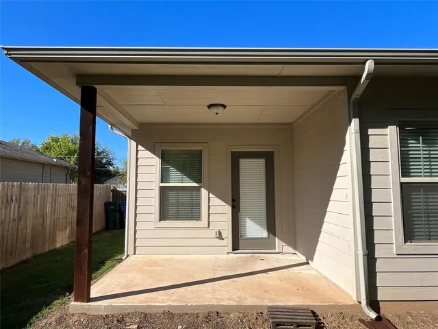 a view of wooden door