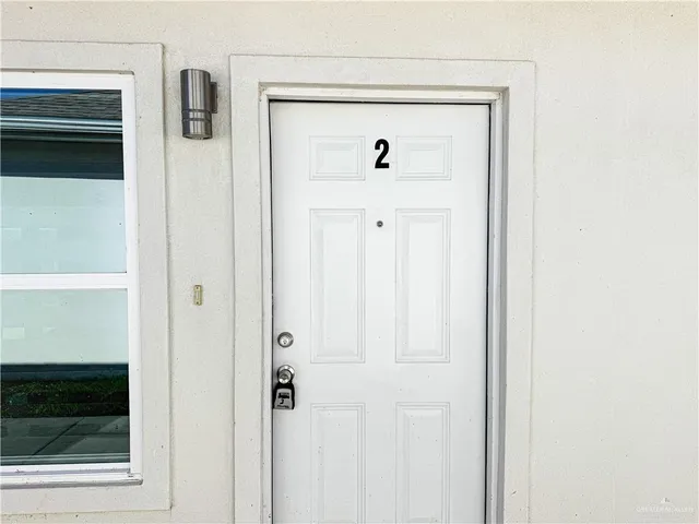 a view of front door