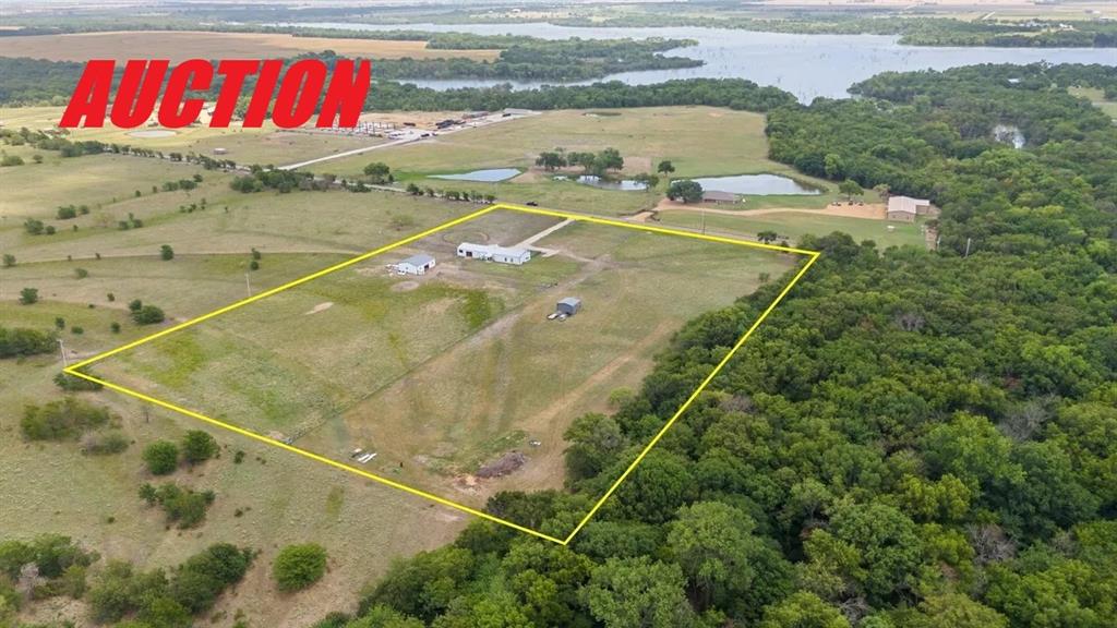 1195 Buck Creek Road Tioga, TX 76271 - Photo 1 of 1 View of rural area with a nearby body of water and property boundaries highlighted