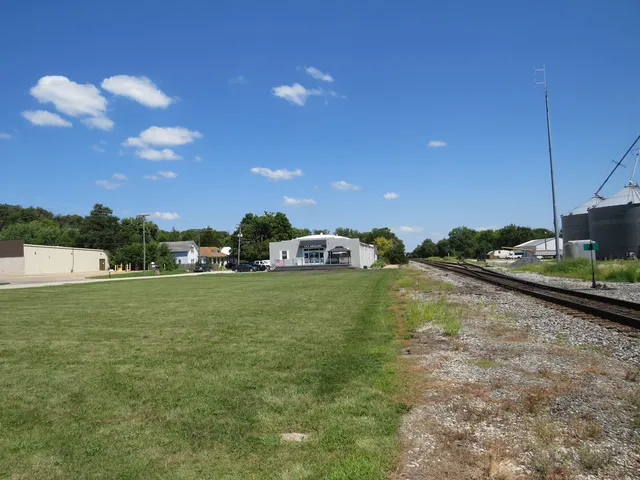 a view of a lake from a yard