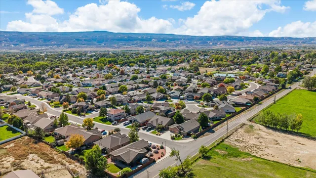an aerial view of a city