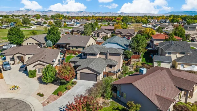 an aerial view of multiple house