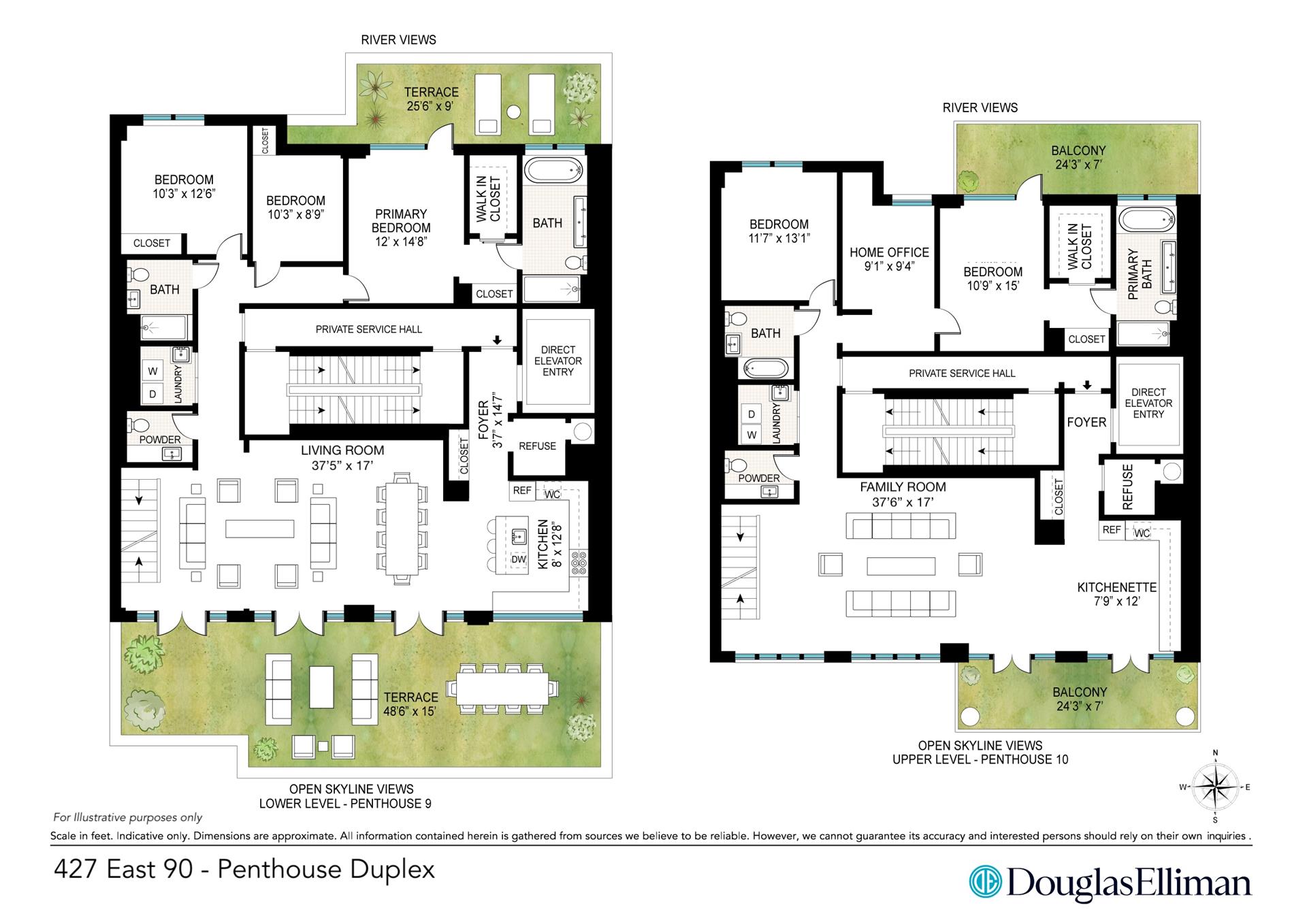 427 East 90th Street, Unit PH9/10 Manhattan, NY 10128 - Photo 27 of 27 a black and white photo of a painting