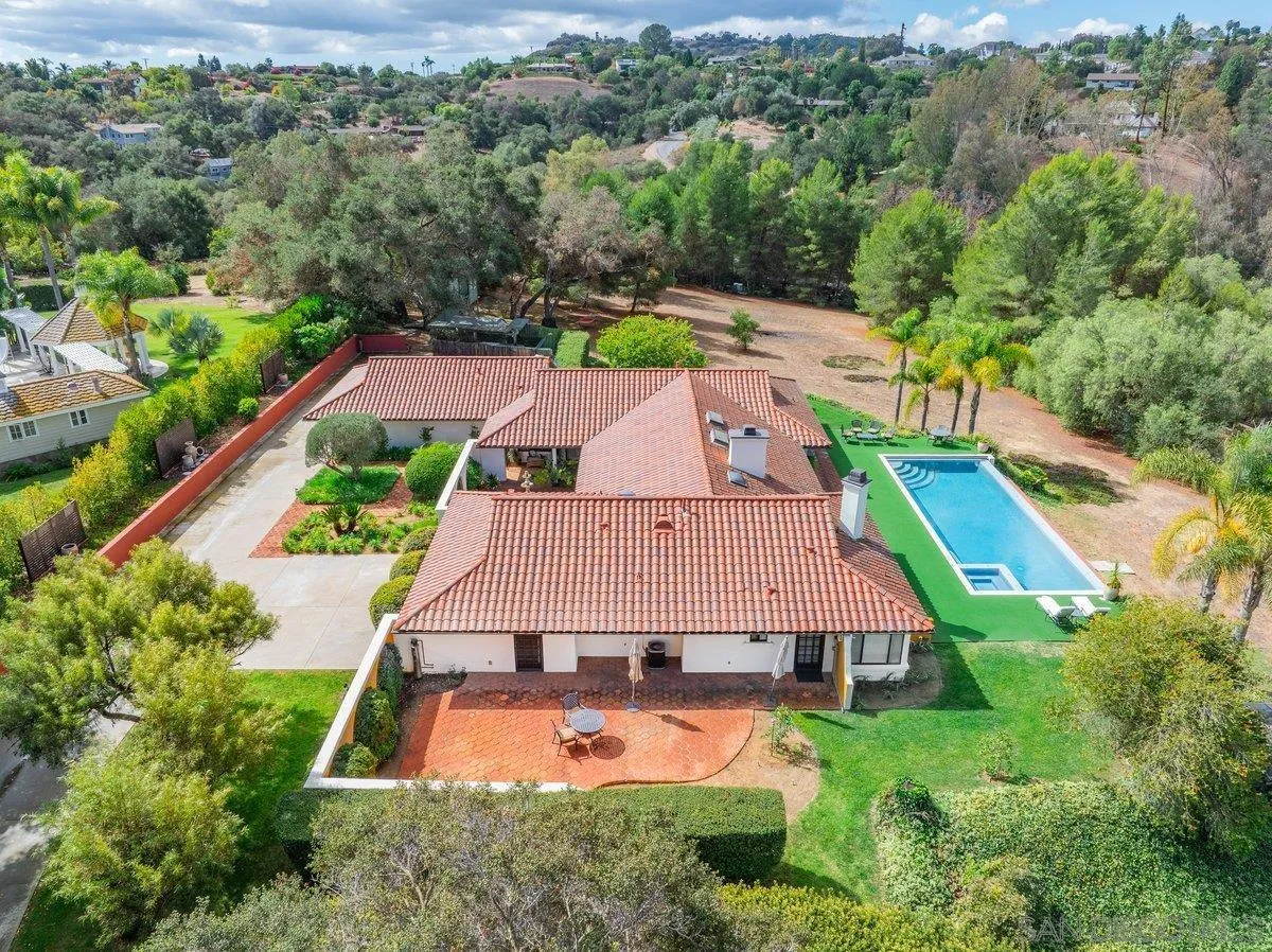 11 Country Glen Road Fallbrook, CA 92028 - Photo 46 of 75 an aerial view of a house with swimming pool big yard and large trees