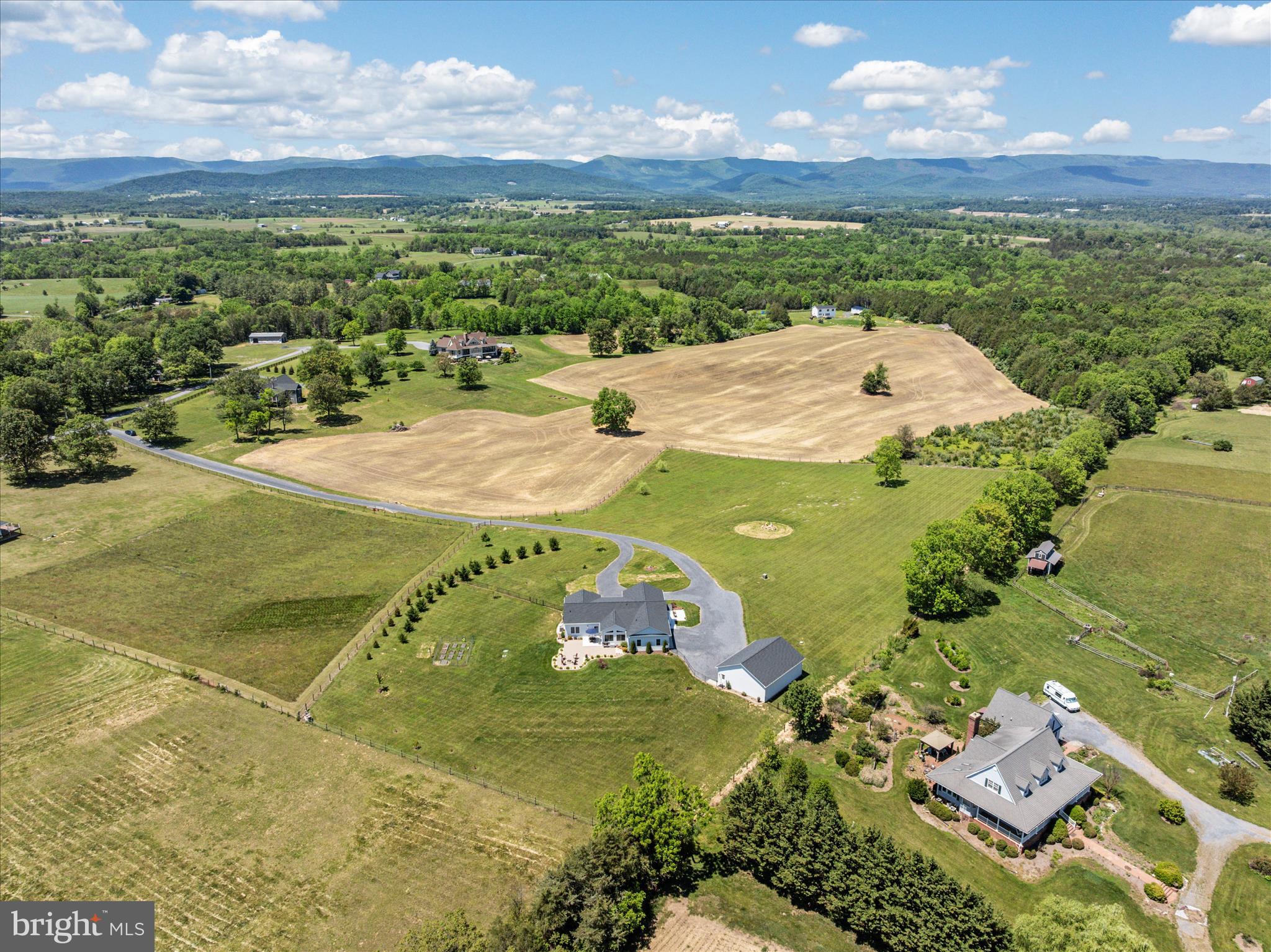 1915 Polk Road Edinburg, VA 22824 - Photo 67 of 83 Aerial View of Home - 5.37 Acres