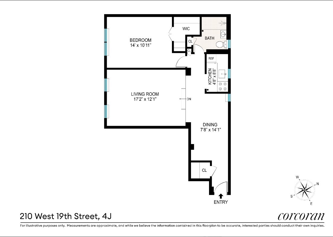 210 West 19th Street, Unit 4J Manhattan, NY 10011 - Photo 13 of 13 a picture of a wall with a white wall