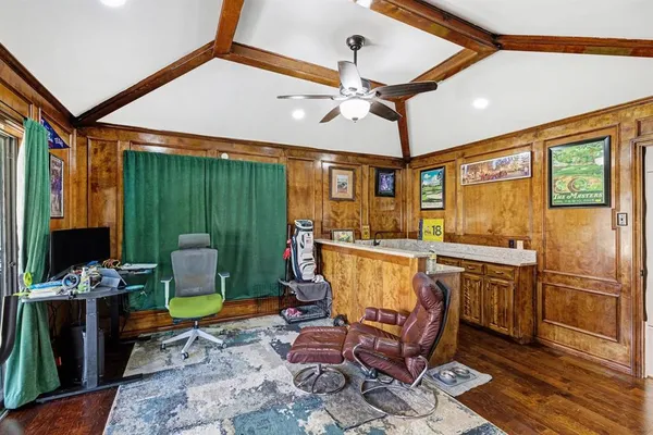 a room with furniture and a window