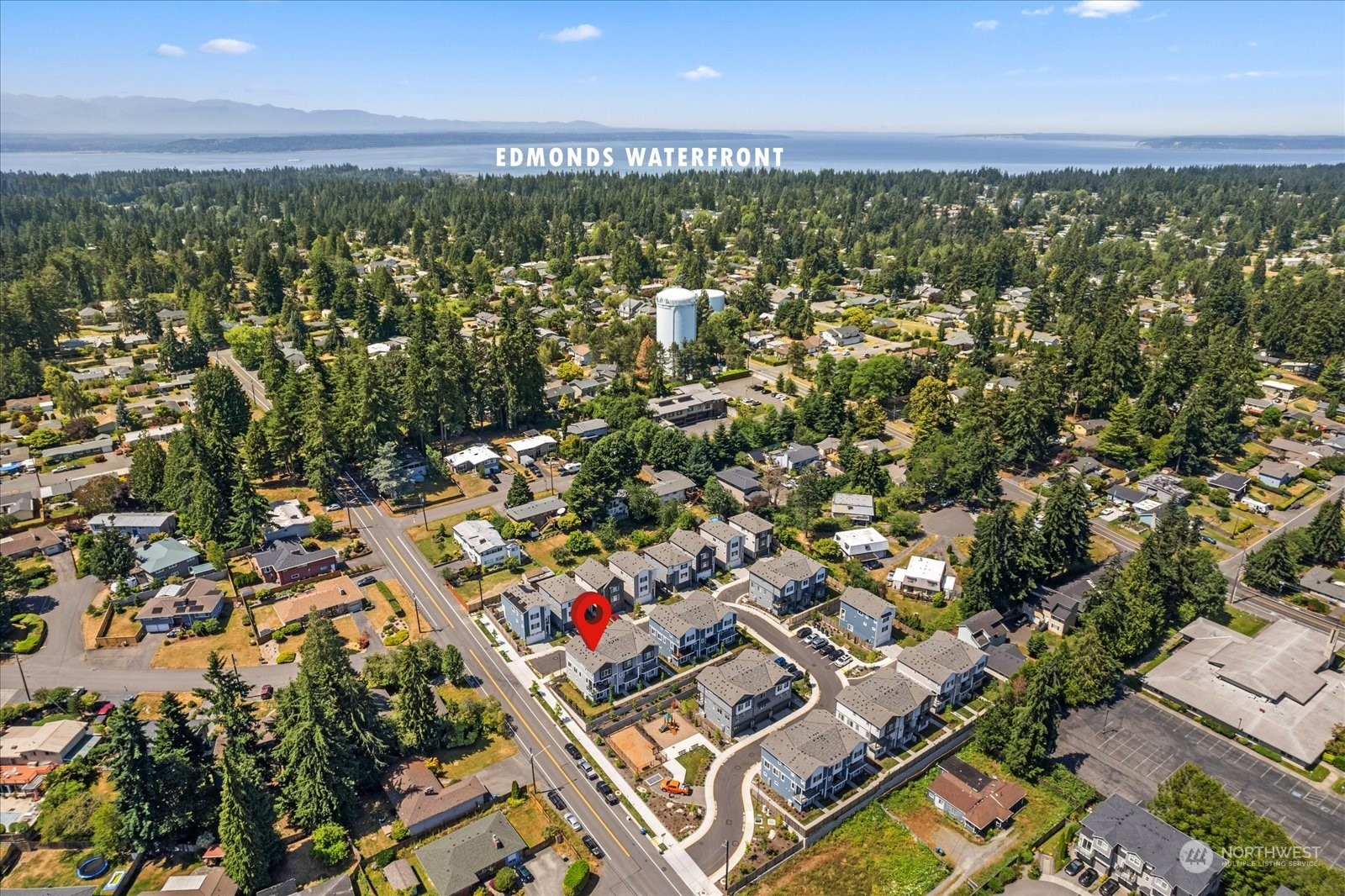 22929 80th Place West, Unit C Edmonds, WA 98026 - Photo 29 of 36 an aerial view of residential house with outdoor space and trees