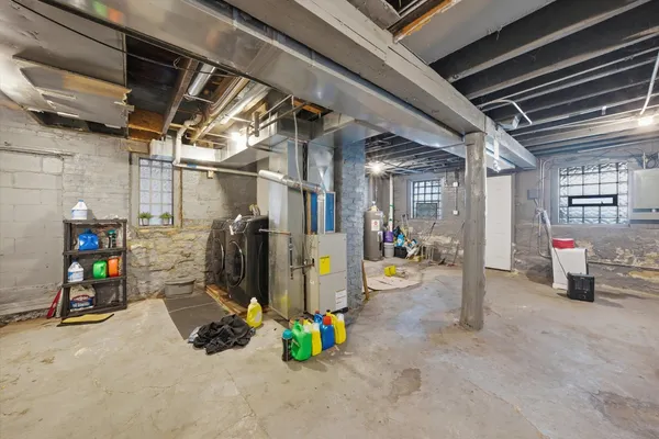a view of storage and utility room