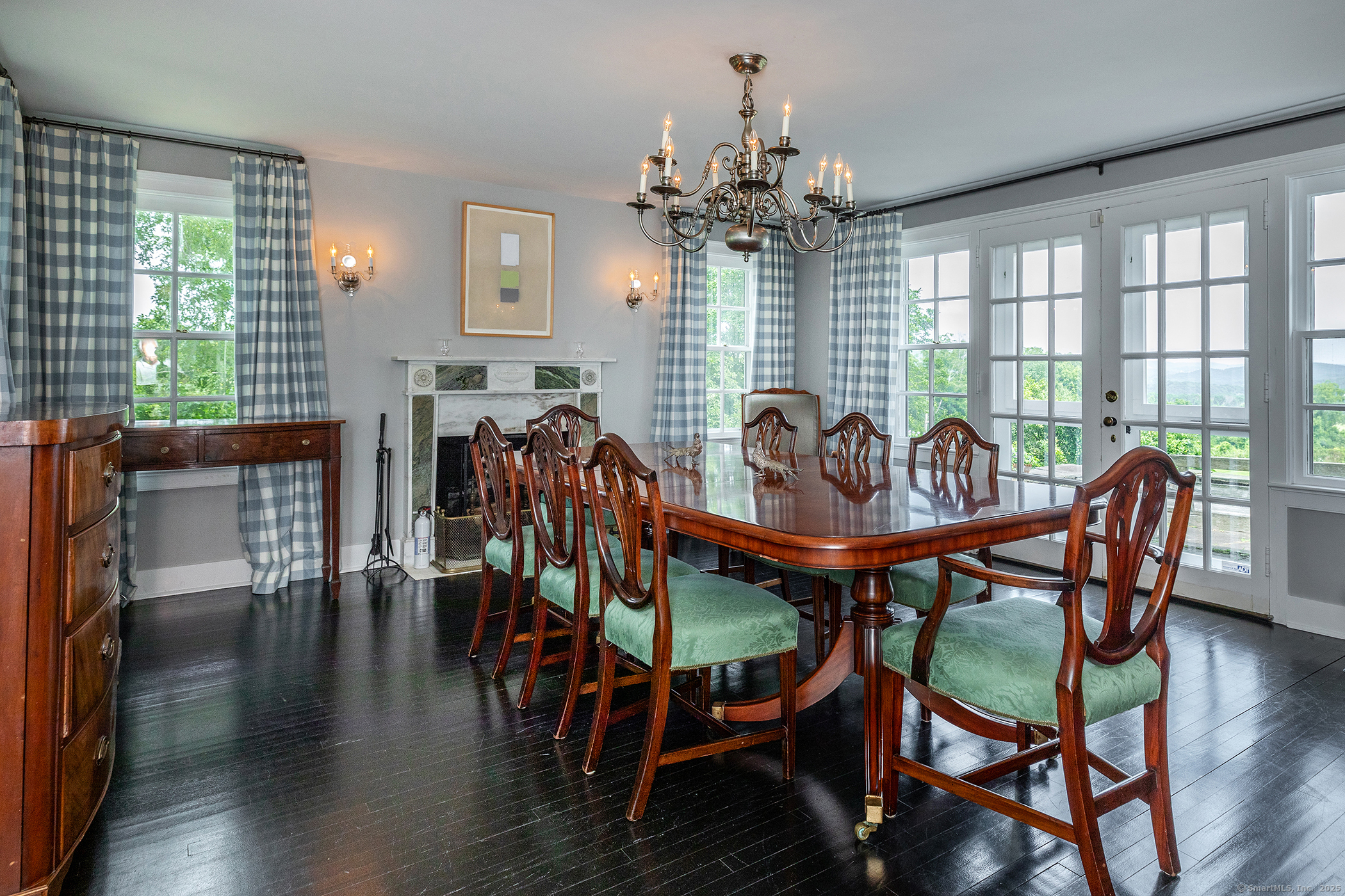 119 Knibloe Hill Road Sharon, CT 06069 - Photo 13 of 30 a view of a dining room with furniture window and outside view